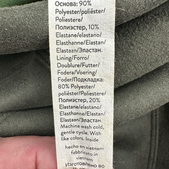 Spanx Faux Suede Leggings Women's XL Olive Green Pull On Shaping‎ Casual 20322R - Picture 5 of 5